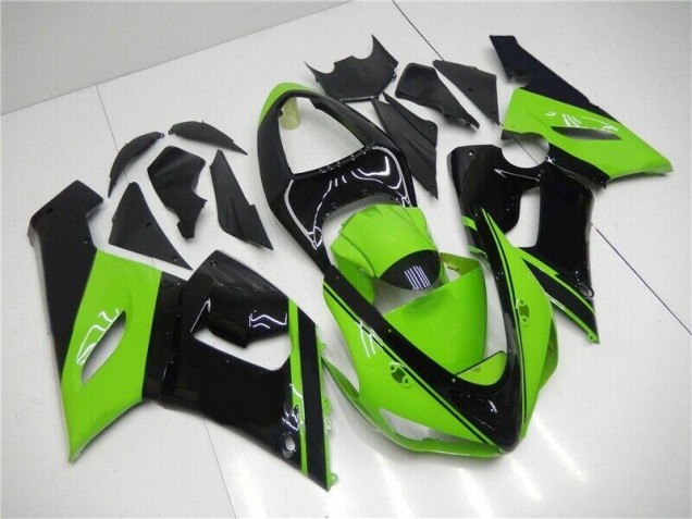 Verde Preto Injeção Kit Carenagem Kawasaki ZX6R 05-06 Verde Preto Injeção Kit Carenagem Kawasaki ZX6R 05-06