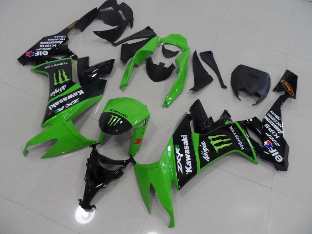 Verde & Preto Monster Carenagem Kawasaki ZX10R 08-10 Verde & Preto Monster Carenagem Kawasaki ZX10R 08-10