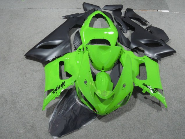 Verde Preto Ninja 636 Carenagem Kawasaki ZX6R 05-06