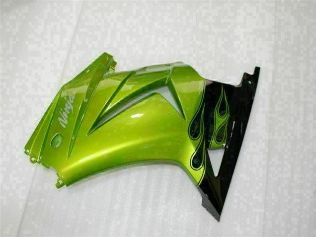 Verde Preto Plástico Kawasaki EX250 08-12 Verde Preto Plástico Kawasaki EX250 08-12