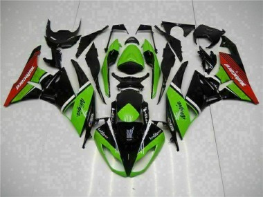 Verde Preto Vermelho Carenagem Kawasaki ZX6R 09-12