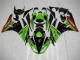 Verde Preto Vermelho Carenagem Kawasaki ZX6R 09-12 Verde Preto Vermelho Carenagem Kawasaki ZX6R 09-12