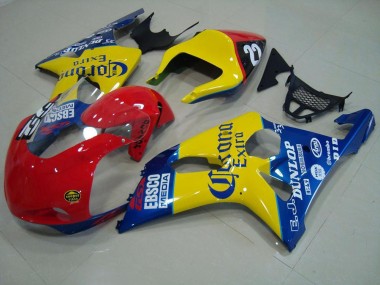 Vermelho Amarelo Azul Corona Corrida Carenagem Suzuki GSXR 1000 K1 00-02