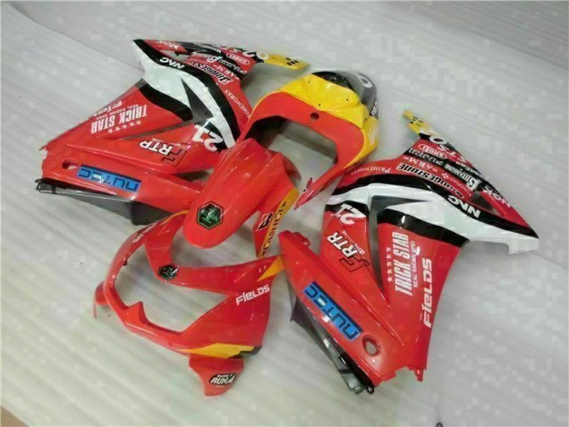 Vermelho Amarelo Carenagem Kawasaki EX250 08-12