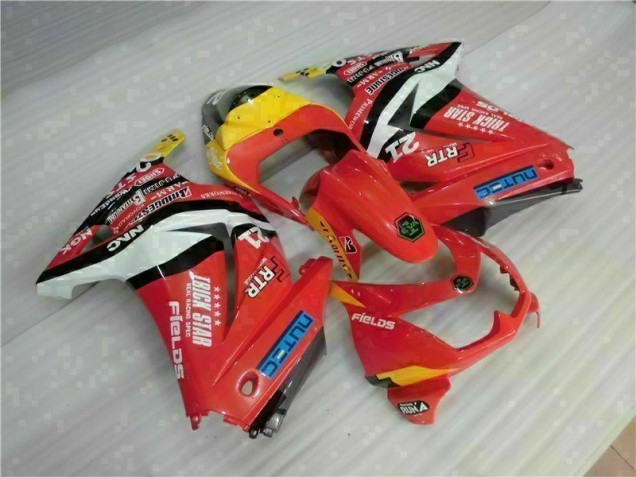 Vermelho Amarelo Carenagem Kawasaki EX250 08-12