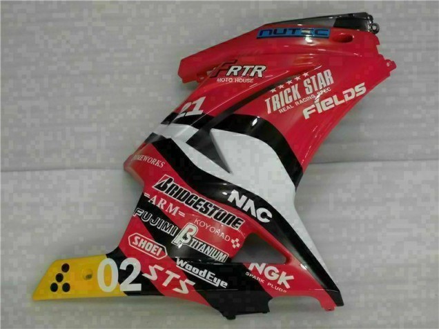 Vermelho Amarelo Carenagem Kawasaki EX250 08-12