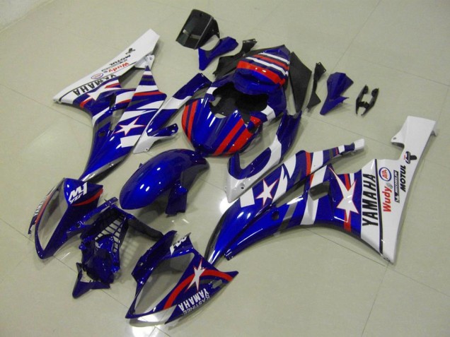 Vermelho Azul Star Carenagem Yamaha R6 06-07 Vermelho Azul Star Carenagem Yamaha R6 06-07