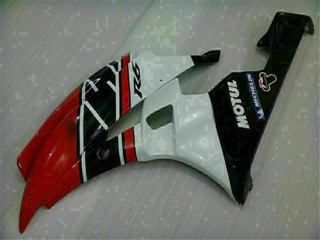 Vermelho Branco Abs Kits Carenagem Yamaha R6 06-07 Vermelho Branco Abs Kits Carenagem Yamaha R6 06-07