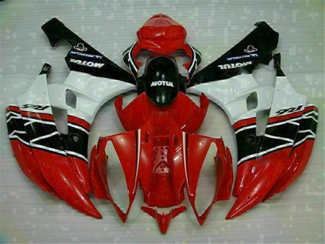 Vermelho Branco Abs Kits Carenagem Yamaha R6 06-07 Vermelho Branco Abs Kits Carenagem Yamaha R6 06-07