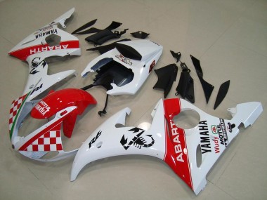 Vermelho Branco Abs Plásticos Yamaha R6 03-05