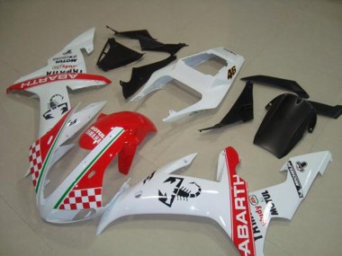 Vermelho Branco Bandeira Carenagem Yamaha R1 02-03
