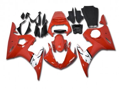 Vermelho Branco Carenagem & Plástico Yamaha R6 03-05