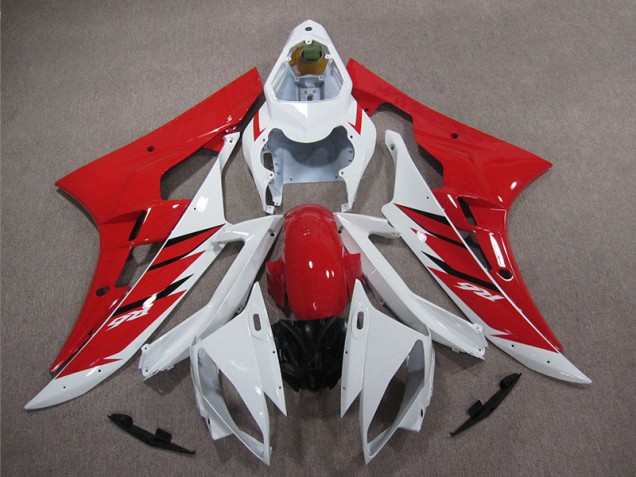 Vermelho Branco Carenagem & Plástico Yamaha R6 06-07 Vermelho Branco Carenagem & Plástico Yamaha R6 06-07