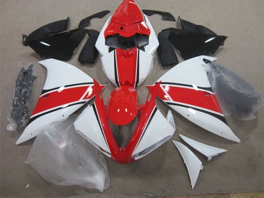 Vermelho Branco Carenagem Yamaha R1 12-14