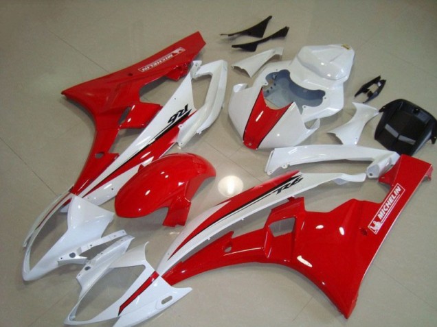Vermelho Branco Kit Carenagem Yamaha R6 06-07