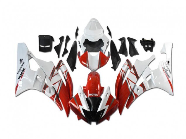 Vermelho Branco Kit Completo Carenagem Yamaha R1 07-08 Vermelho Branco Kit Completo Carenagem Yamaha R1 07-08