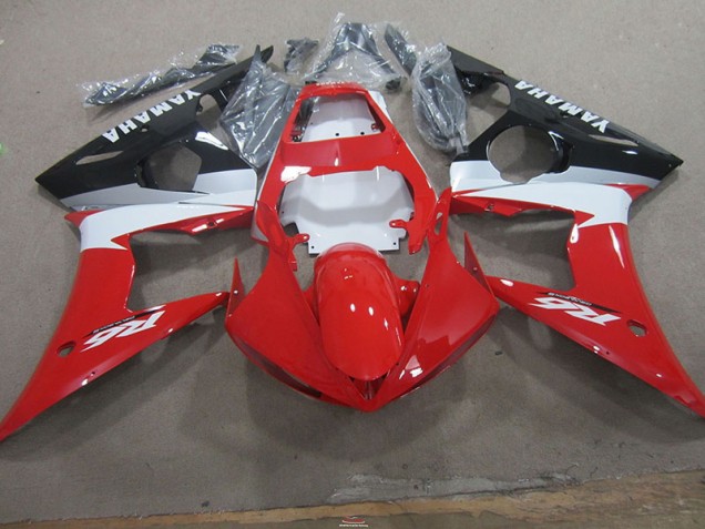 Vermelho Branco Kits Completo Carenagem Yamaha R6 03-05 Vermelho Branco Kits Completo Carenagem Yamaha R6 03-05