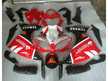 Vermelho Branco & Preto Graphic Carenagem Yamaha R1 12-14