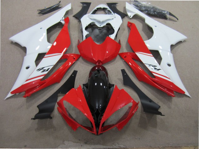 Vermelho Branco Preto Kit Completo Carenagem Yamaha R6 08-16 Vermelho Branco Preto Kit Completo Carenagem Yamaha R6 08-16