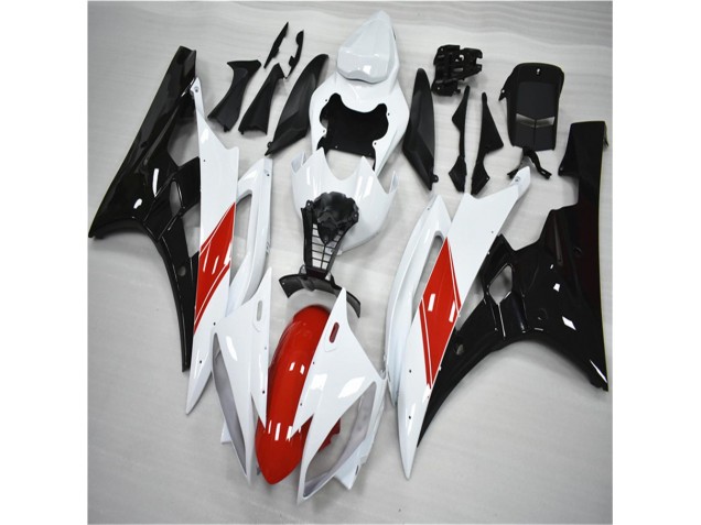 Vermelho Branco Preto Kits Carenagem Yamaha R6 06-07 Vermelho Branco Preto Kits Carenagem Yamaha R6 06-07