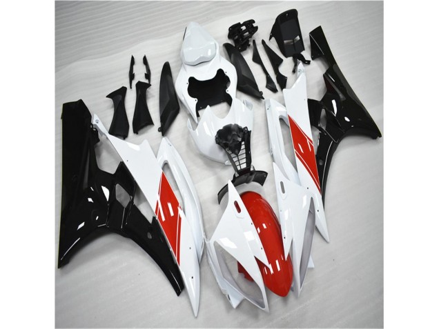 Vermelho Branco Preto Kits Carenagem Yamaha R6 06-07 Vermelho Branco Preto Kits Carenagem Yamaha R6 06-07