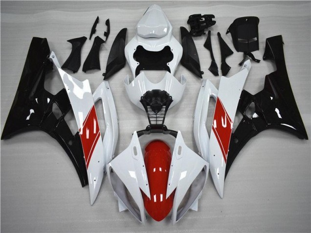 Vermelho Branco Preto Kits Carenagem Yamaha R6 06-07 Vermelho Branco Preto Kits Carenagem Yamaha R6 06-07