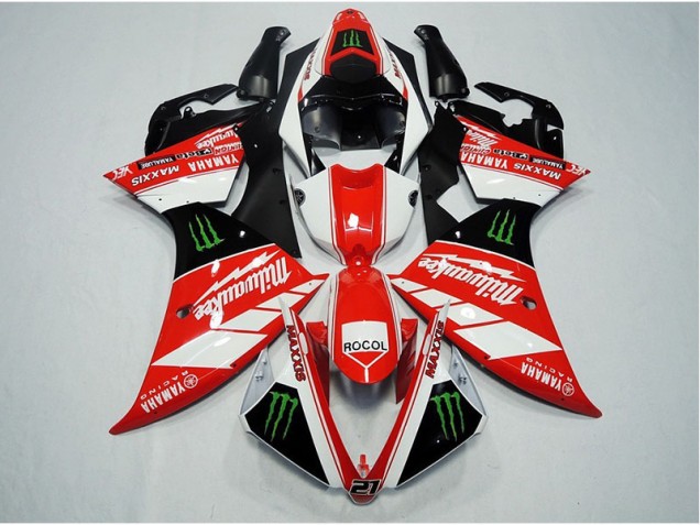 Vermelho Branco Rocol Carenagem Yamaha R1 12-14 Vermelho Branco Rocol Carenagem Yamaha R1 12-14