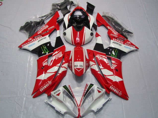 Vermelho Branco Rocol Carenagem Yamaha R6 08-16 Vermelho Branco Rocol Carenagem Yamaha R6 08-16