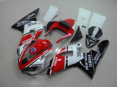 Vermelho Branco Yamalube Carenagem Yamaha R1 00-01