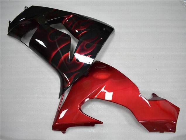 Vermelho Chama Carenagem Kawasaki ZX10R 06-07