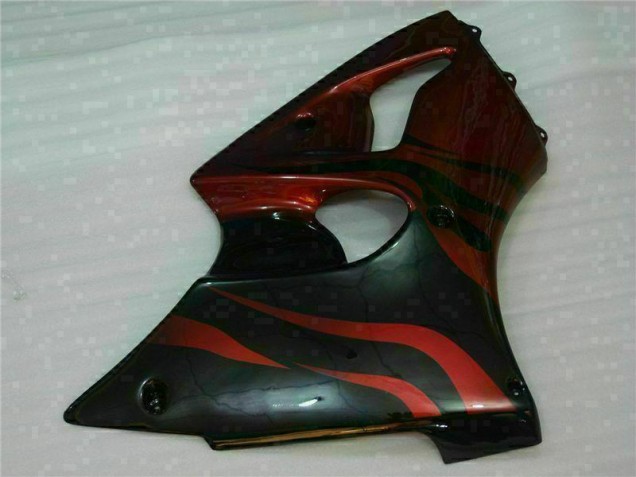 Vermelho Kits Carenagem Kawasaki ZX6R 00-02 Vermelho Kits Carenagem Kawasaki ZX6R 00-02