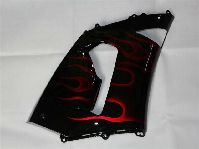Vermelho Preto Abs Plásticos Kawasaki ZX6R 05-06