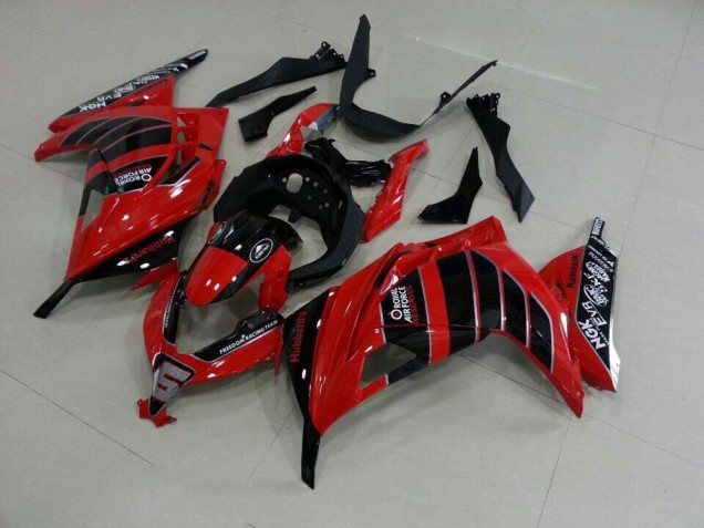 Vermelho Preto Airforce Carenagem Kawasaki ZX 300R 13-16
