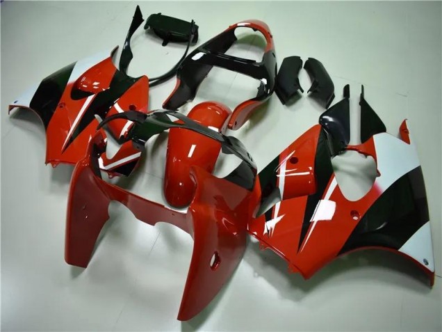 Vermelho Preto Branco Carenagem Kawasaki ZX6R 00-02