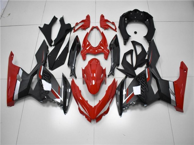 Vermelho Preto Carenagem Kawasaki EX650 06-08 Vermelho Preto Carenagem Kawasaki EX650 06-08