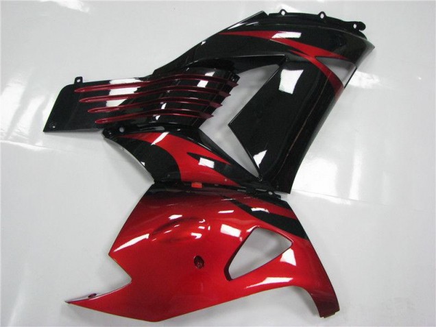 Vermelho Preto Carenagem Kawasaki ZX14R ZZR 1400 06-11