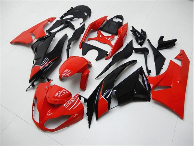 Vermelho Preto Carenagem Kawasaki ZX6R 09-12