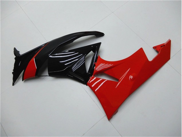 Vermelho Preto Carenagem Kawasaki ZX6R 09-12