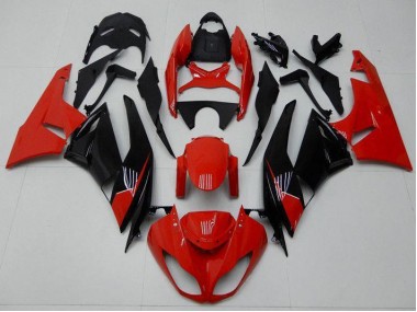Vermelho Preto Carenagem Kawasaki ZX6R 09-12