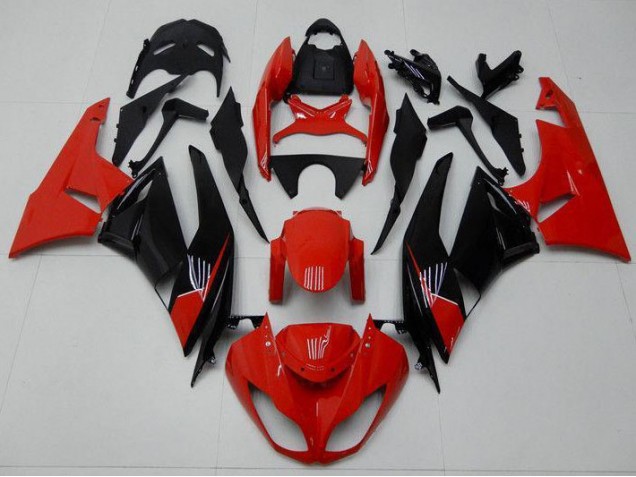 Vermelho Preto Carenagem Kawasaki ZX6R 09-12