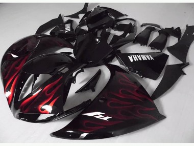 Vermelho Preto Chama Carenagem Yamaha R1 09-11