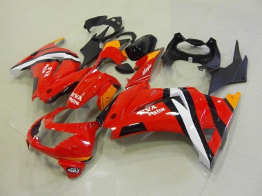 Vermelho Preto Plásticos Kawasaki ZX 250R 08-12