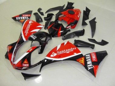Vermelho Preto Santander Carenagem Yamaha R1 12-14