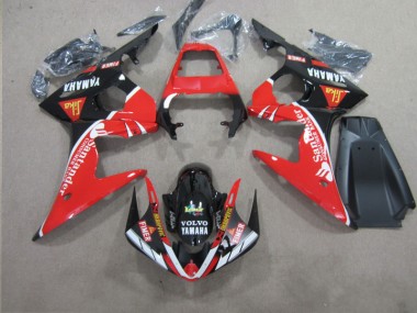 Vermelho Preto Santander Carenagem Yamaha R6 03-05