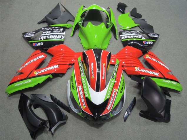 Vermelho Verdecard Carenagem Kawasaki ZX14R ZZR 1400 06-11